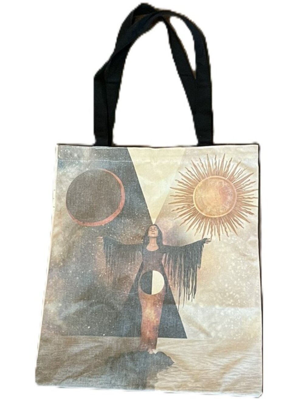 NWOT Cosmic Collage for Goddess Provisions Canvas Balance Tote Bag